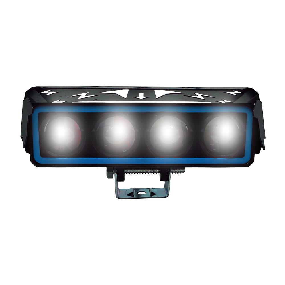 Foto 3 pulgar | Faro Auxiliar Led Rasen Para Moto Rectangular 4 Lupas