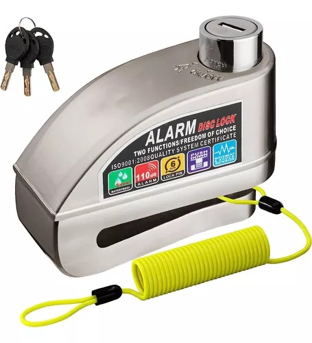 Foto 1 | Bloqueo De Freno De Disco Con Alarma-candado Impermeable para Motociclistas