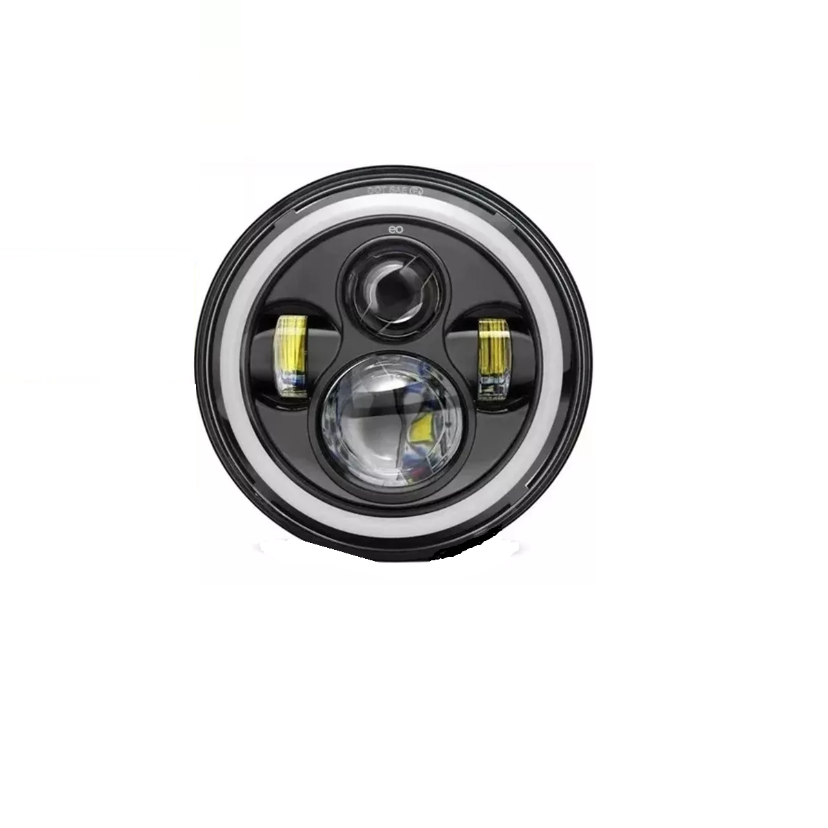 Faro Universal Motocicle 7 Pulgadas Para Harley Honda Yamaha Eo Safe Imports Esi-3740-1 Negro