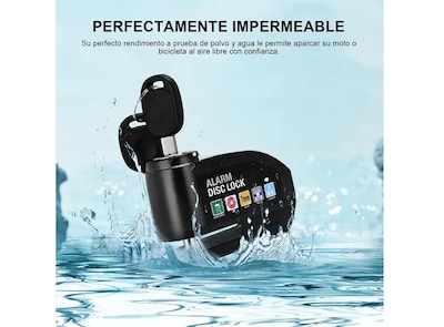 Foto 4 | Candado Xtellar Para Moto Con Alarma Y Doble Llave - Impermeable Y Resistente