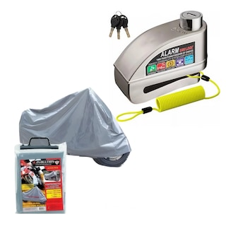 Foto 1 | Set De 3 Fundas Impermeables Para Moto Y 1 Candado Para Motocicleta Con Freno De Disco Y Alarma Impermeable
