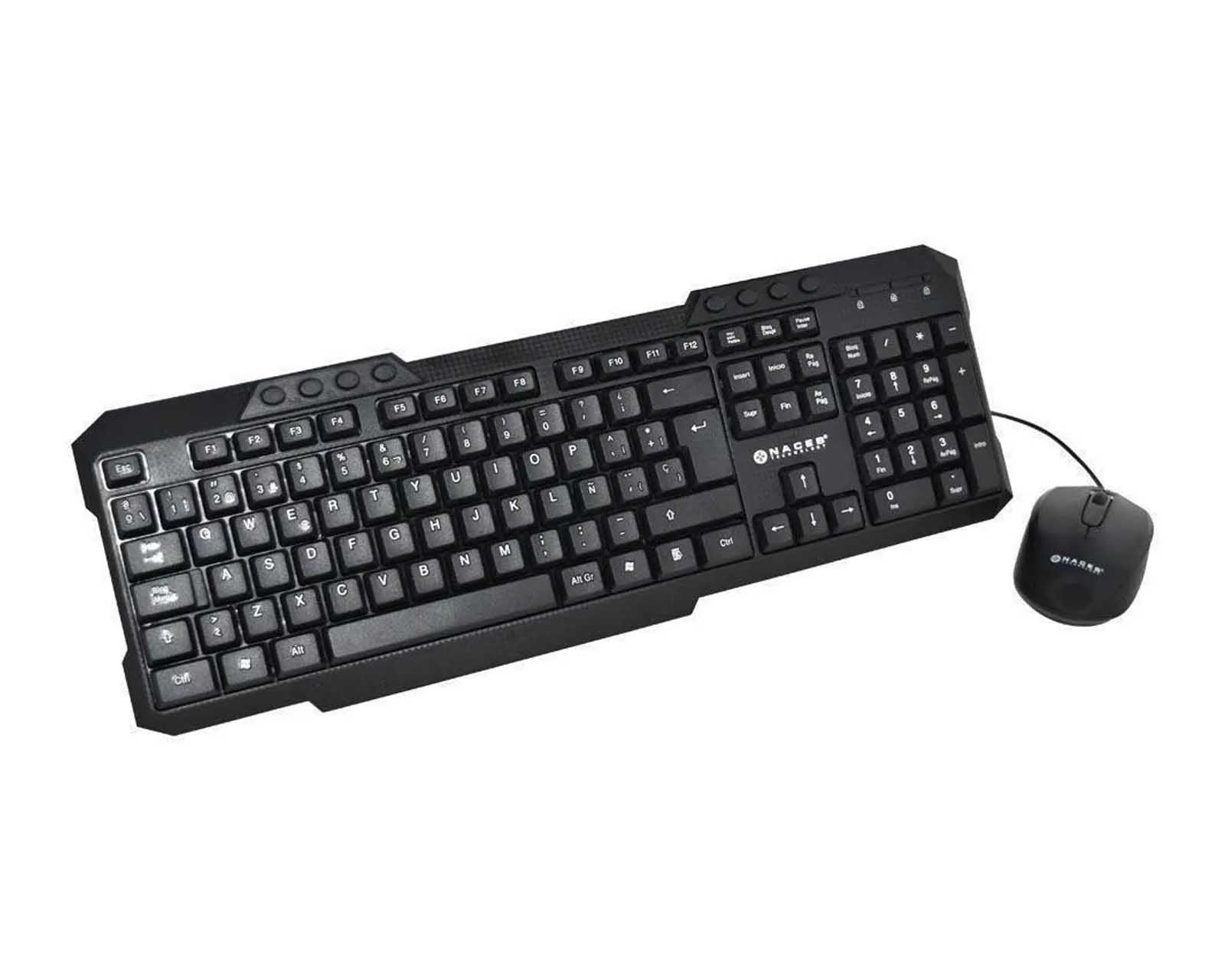 Kit de Teclado y Mouse Naceb Na-618n USB Multimedia Español