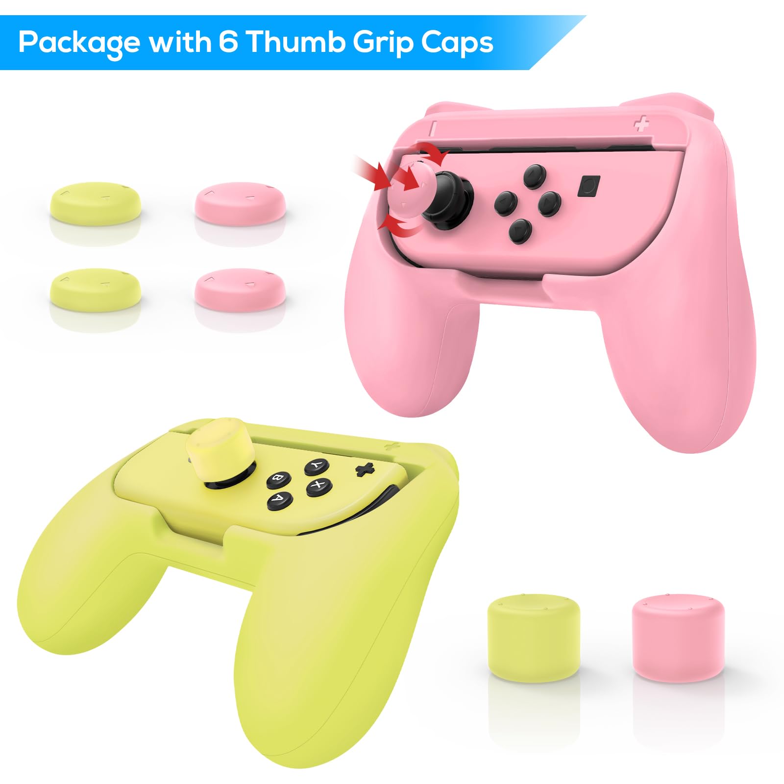 Foto 6 pulgar | Grips Fastsnail Es Compatible Con Los Joy-con De Nintendo Switch - Venta Internacional.
