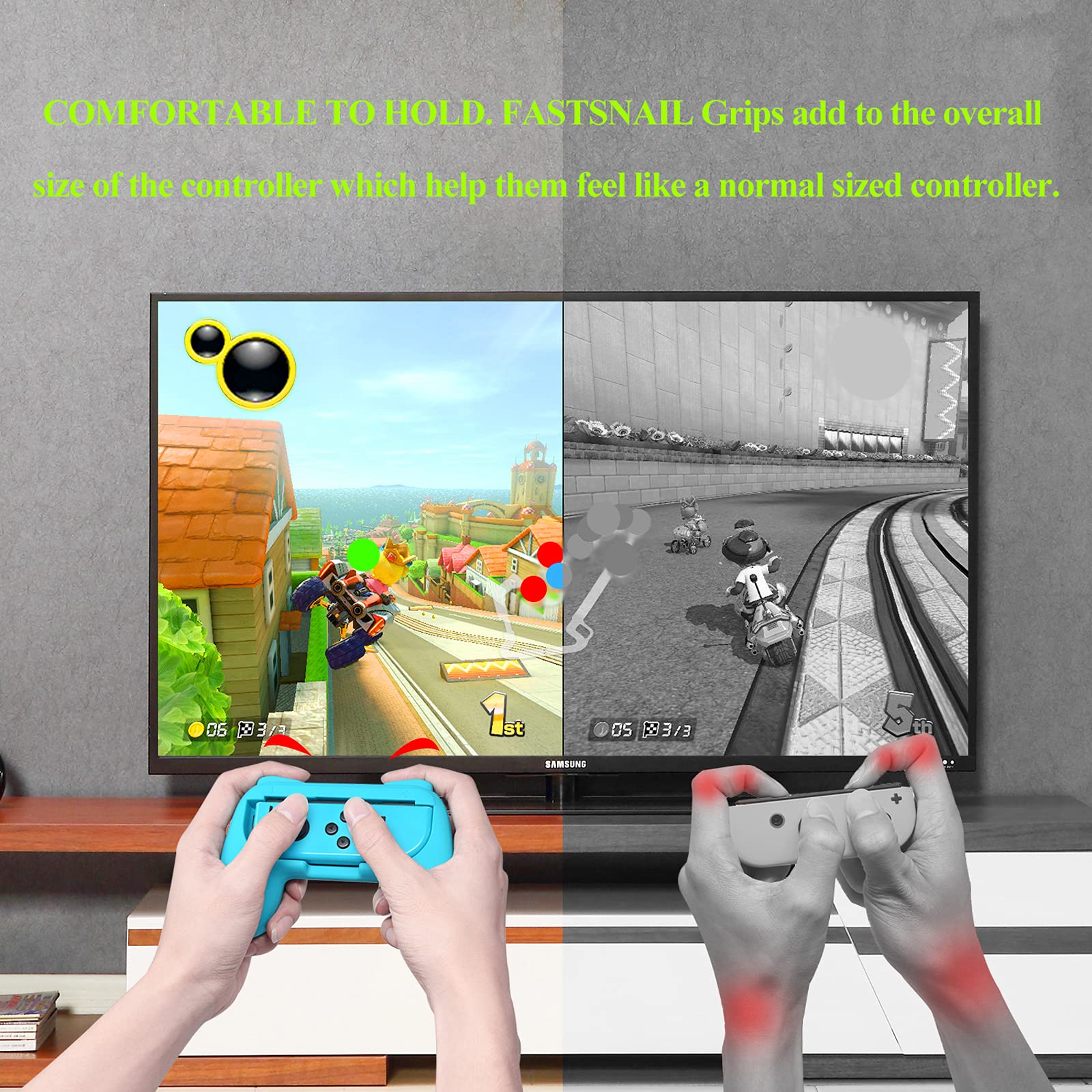 Foto 4 pulgar | Grips Fastsnail Es Compatible Con Los Joy-con De Nintendo Switch - Venta Internacional.