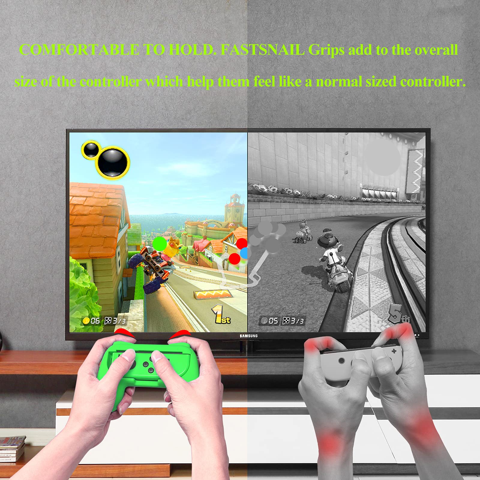 Foto 4 pulgar | Grips Fastsnail Es Compatible Con Los Joy-con De Nintendo Switch - Venta Internacional.