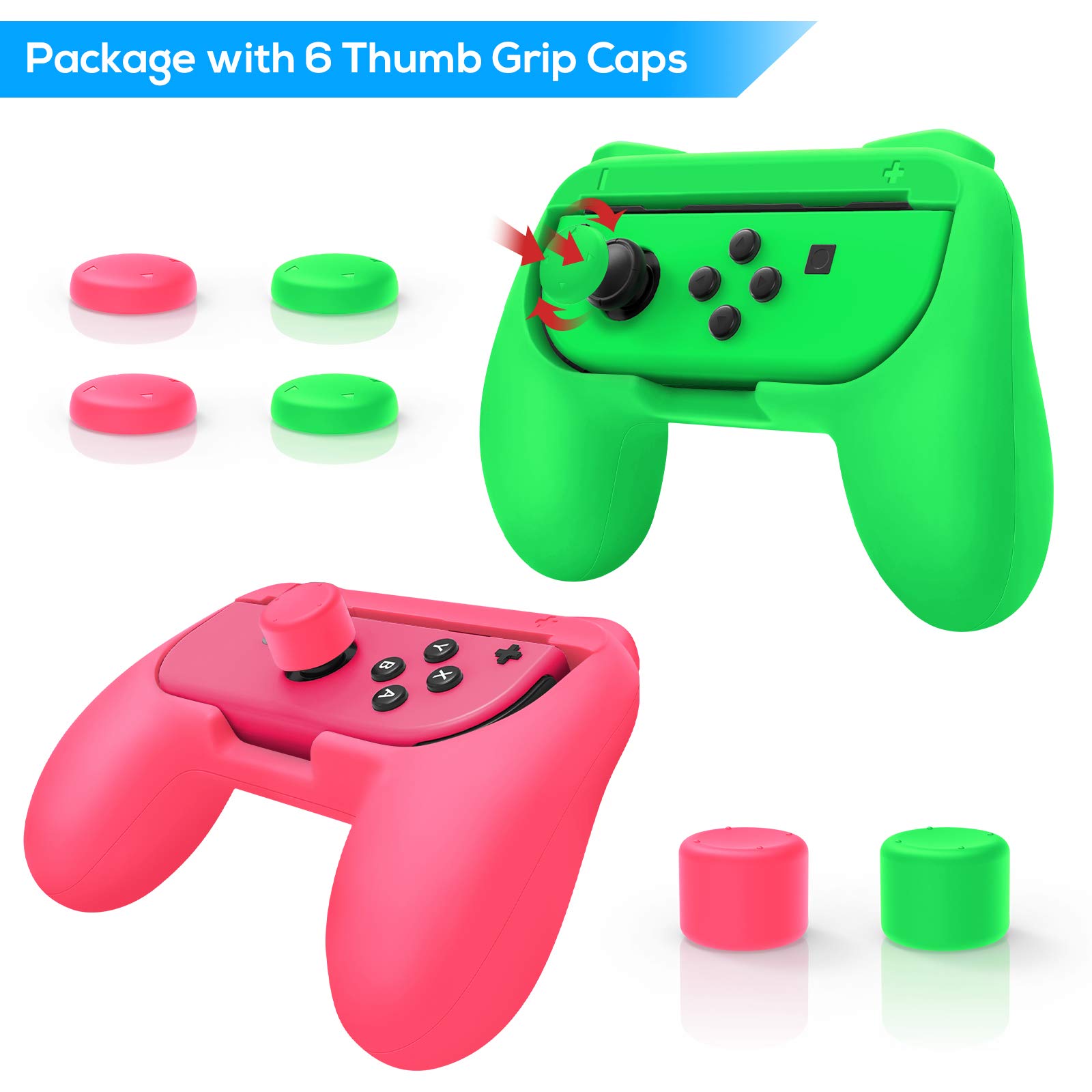 Foto 5 pulgar | Grips Fastsnail Es Compatible Con Los Joy-con De Nintendo Switch - Venta Internacional.
