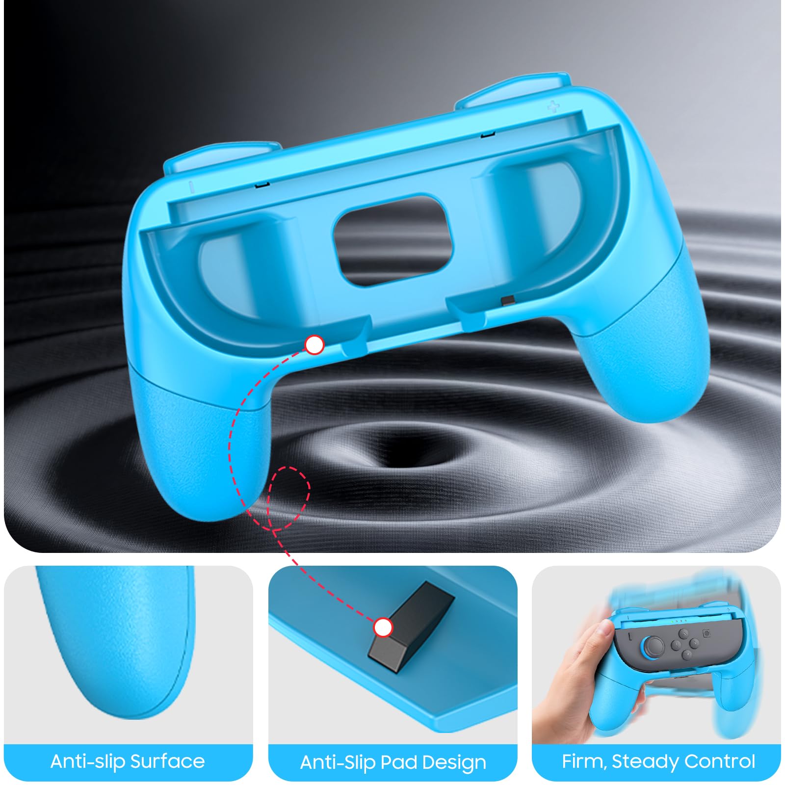 Foto 4 pulgar | Juego De 2 Joy-con De Grips Fintie Para Nintendo Switch 2 (2025) - Venta Internacional.
