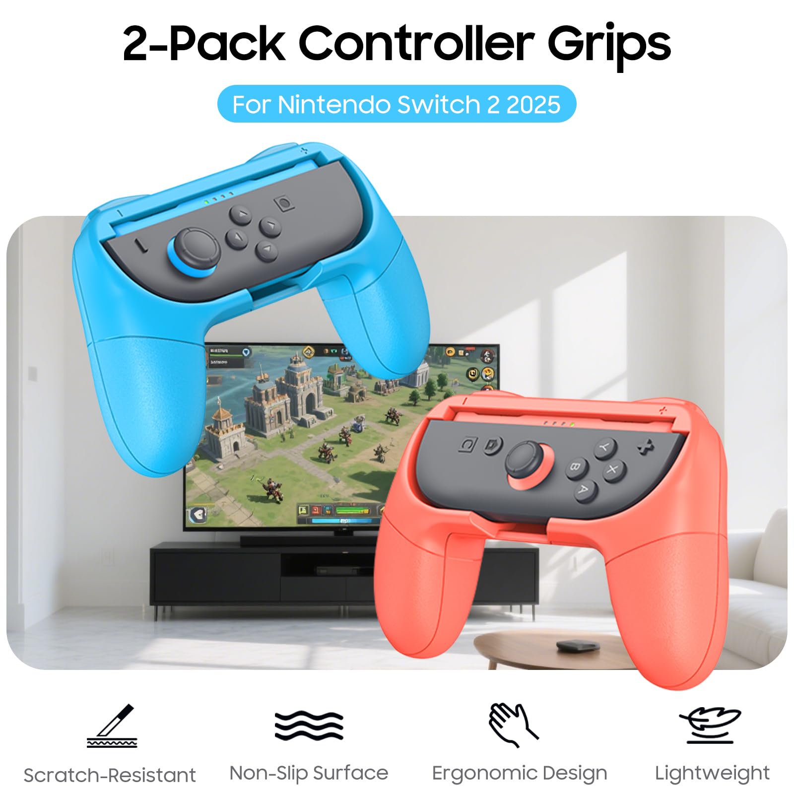 Foto 8 pulgar | Juego De 2 Joy-con De Grips Fintie Para Nintendo Switch 2 (2025) - Venta Internacional.