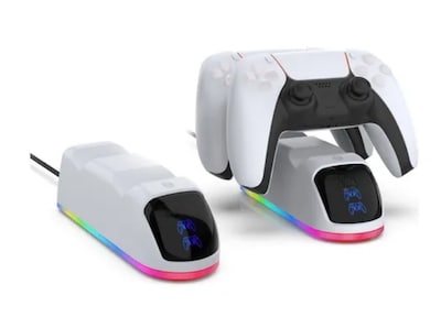 Foto 1 | Cargador Para Ps5 2 Controles Carga Rápida Con Luz
