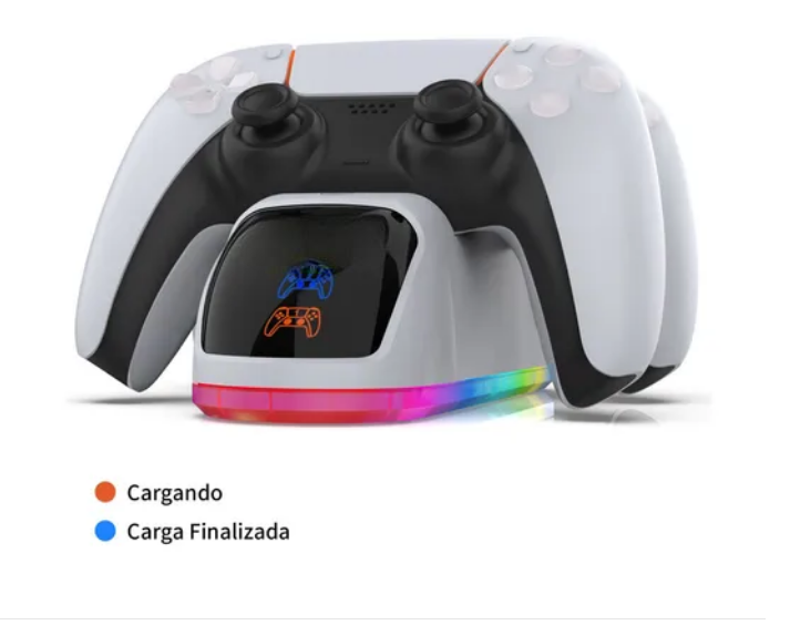 Foto 3 pulgar | Cargador Para Ps5 2 Controles Carga Rápida Con Luz