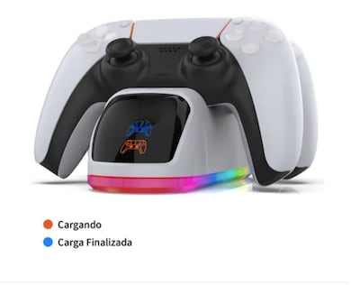 Foto 2 | Cargador Para Ps5 2 Controles Carga Rápida Con Luz