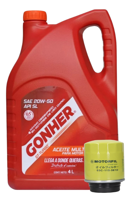 Foto 2 pulgar | Kit Cambio De Aceite Polo 2015 Al 2017 1.6 Gonher 20w50