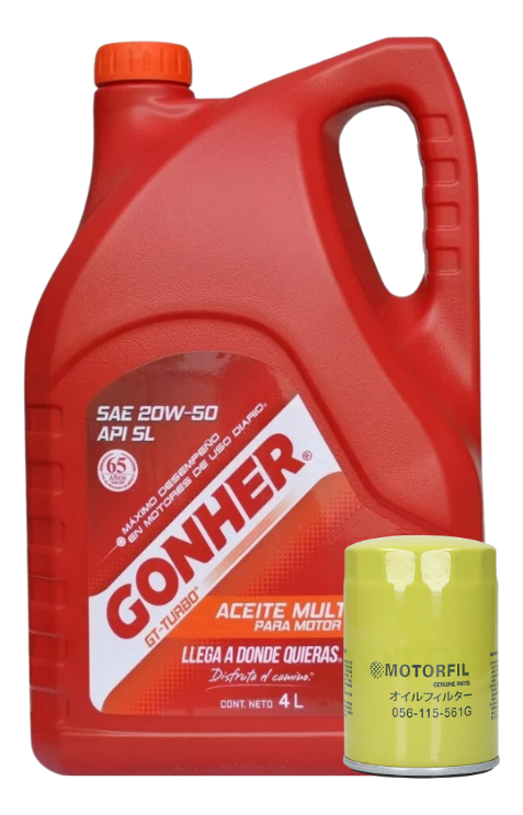 Kit Cambio De Aceite Golf 1986 Al 1995 Aceite Gonher 20w50