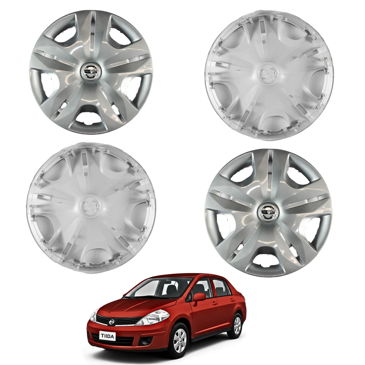 Juego De 4 Tapones De Rueda Para Auto Nissan Tiida Sedan 2010-2019 Original