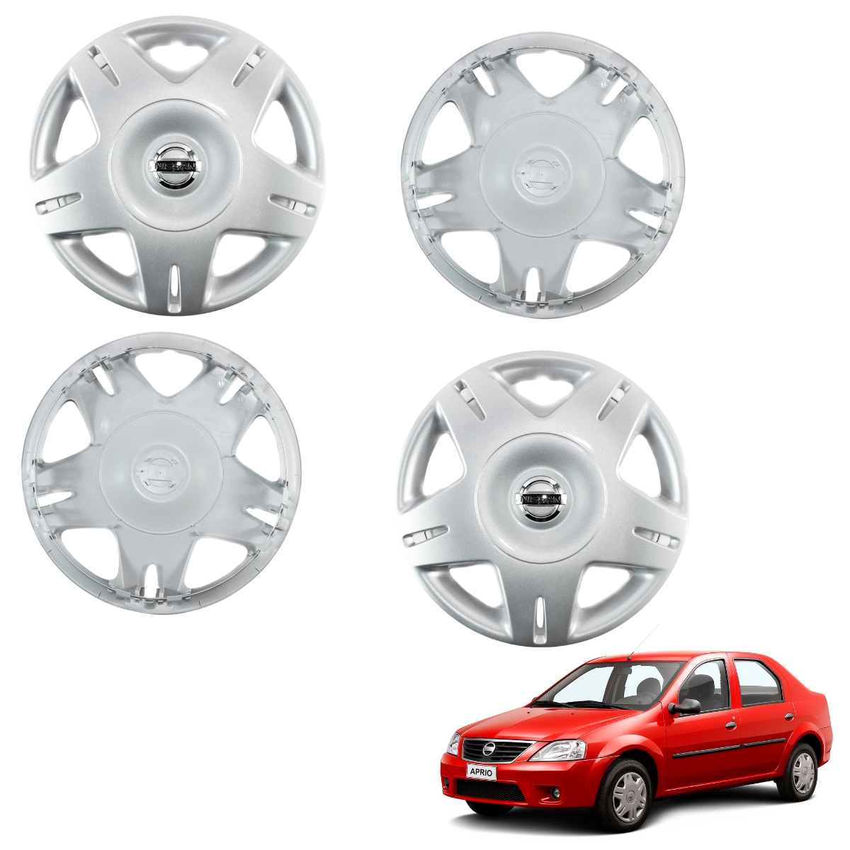 Juego De 4 Tapones De Rueda Para Auto Nissan Aprio 2007-2010  Original