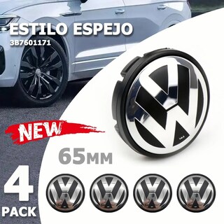 Foto 4 | 4 Tapas Centro De Rin Vw Jetta A6 A7 Bora Tiguan 65mm Lab.g Plata
