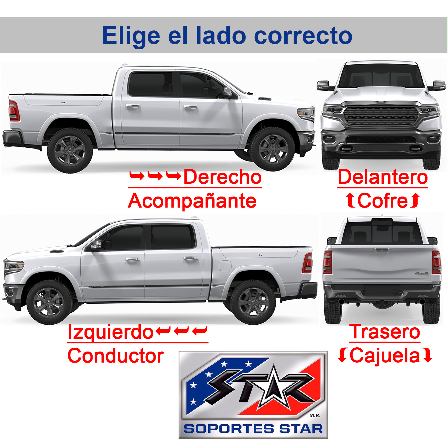 Foto 3 pulgar | Goma Chasis Delantera Chrysler Ram
