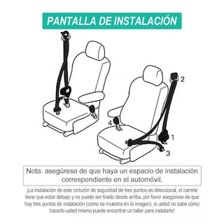 Foto 2 | Set Cinturón Retráctil de Seguridad de 3 Puntos Eo Safe Imports ESI-8024 color Negro 2 Unidades