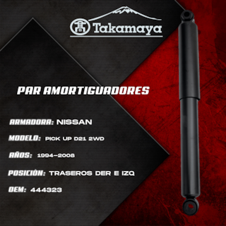Foto 2 | Par De Amortiguadores Traseros Para Nissan D21 1994 Al 2008