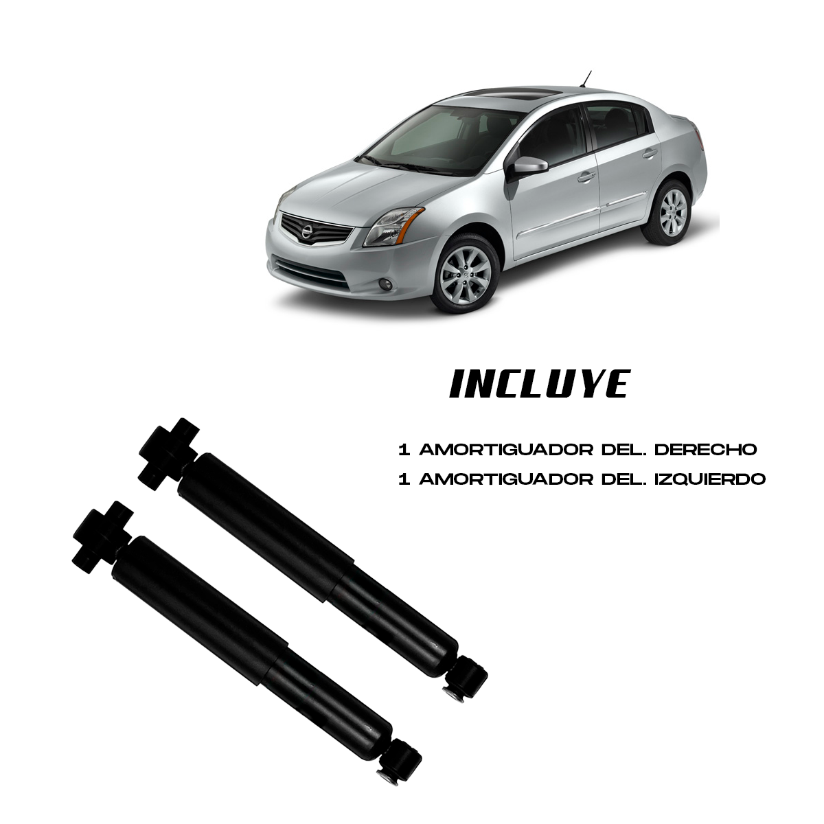 Foto 2 | Amortiguadores Traseros Takamaya 2 Piezas para Sentra 2007-2012