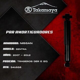 Foto 4 | Amortiguadores Traseros Takamaya 2 Piezas para Sentra 2007-2012