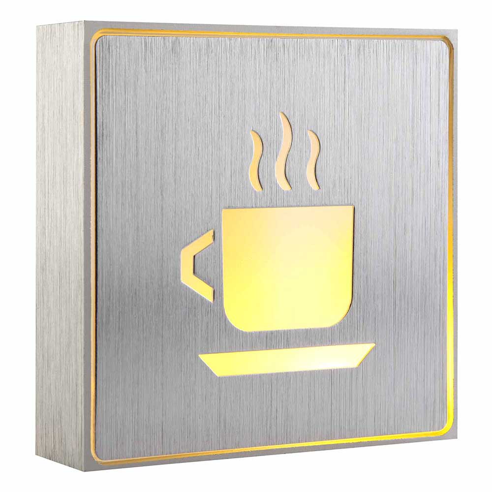 Foto 2 | Anuncio Luminoso Mitzu Mtl-3006 color Amarillo con Signo de Taza de Café