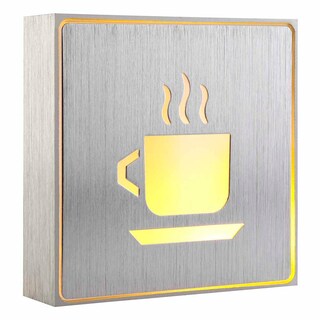 Foto 2 | Anuncio Luminoso Mitzu Mtl-3006 color Amarillo con Signo de Taza de Café