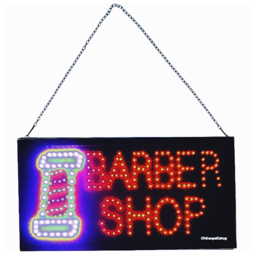 Anuncio Luminoso Led "Barber Shop" Radox CH246-441 color Negro