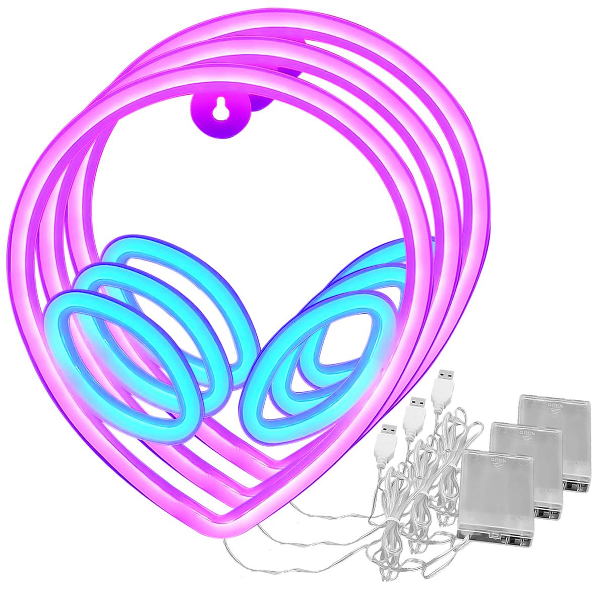 Decoración Led Ventdepot Mxanj-003 3 Piezas Rosa Y Azul