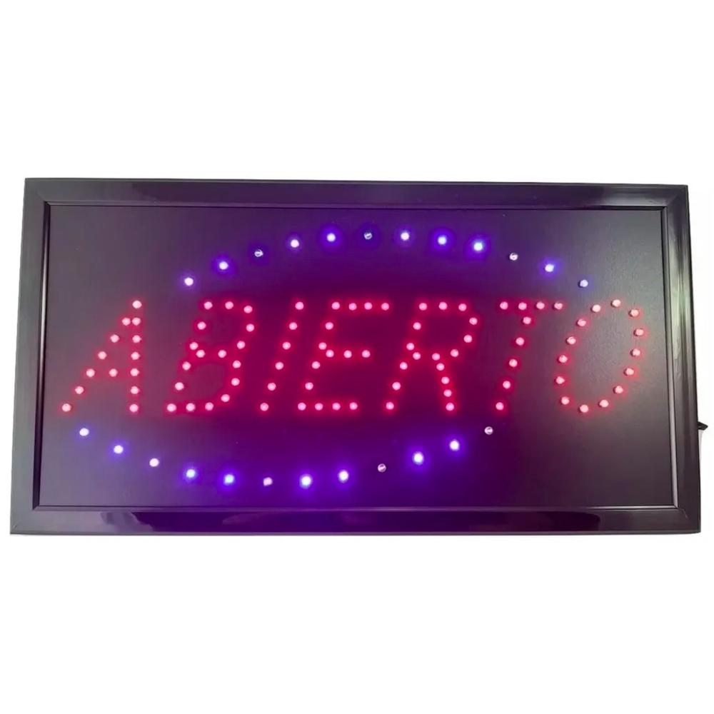 Anuncio Luminoso Vintage Led Abierto