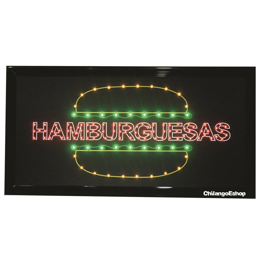 Foto 3 pulgar | Anuncio Luminoso Vintage Led Hamburguesas