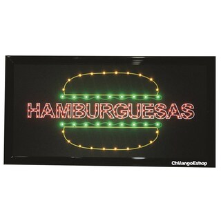 Foto 2 | Anuncio Luminoso Vintage Led Hamburguesas