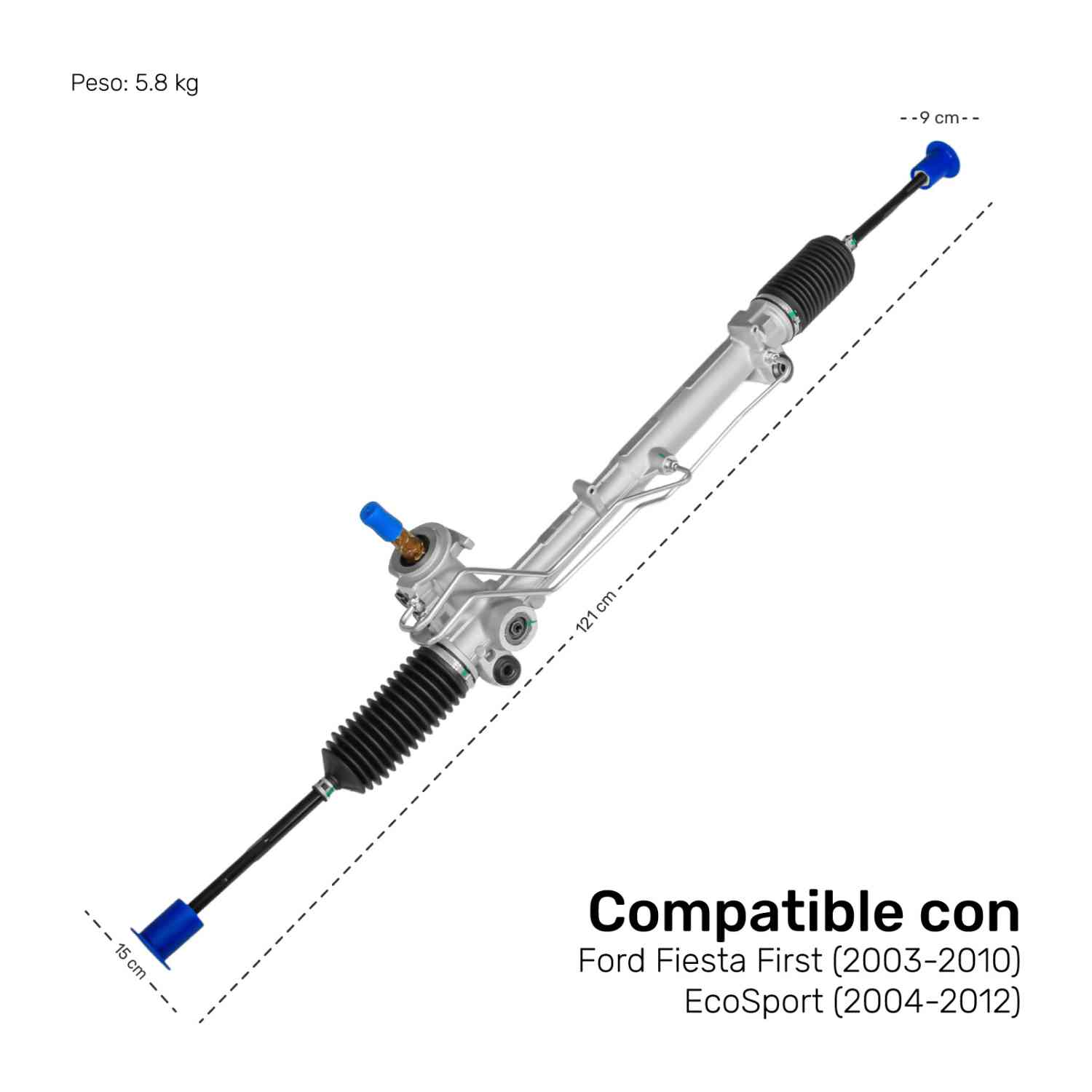 Foto 6 pulgar | Cremallera Direccion Hidraulica Ford Fiesta Eco Sport 03-12 Gutstark Home