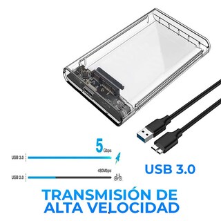 Foto 2 | Carcasa para Disco Duro Ele-gate CON7530 color Transparente 2.5" USB 3.0