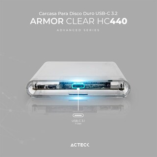 Foto 2 | Case Enclosure Acteck Armor Clear Hc440 5 Gbps Sata 2.5 Usb-c Blanco Ac-934695