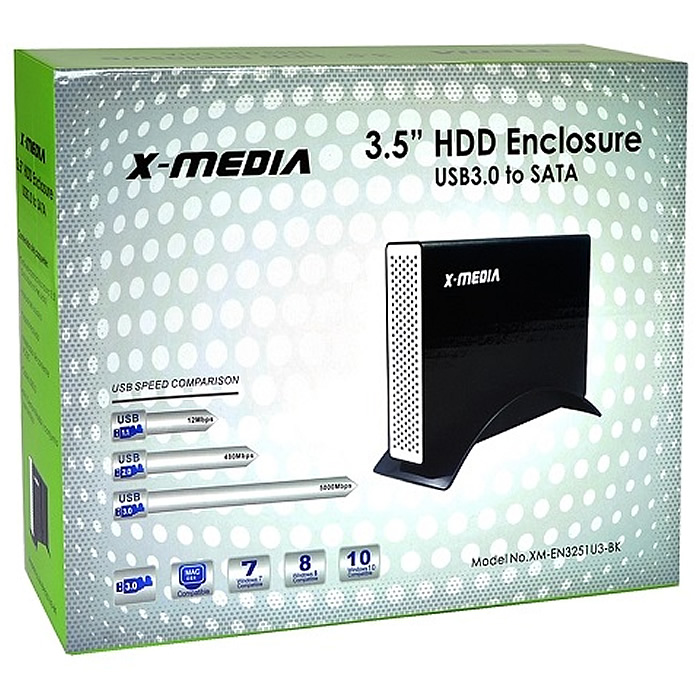 Foto 5 pulgar | Enclosure para Disco Duro 3.5″ X-media Sata Xm-en3251u3-bk Usb 3.0