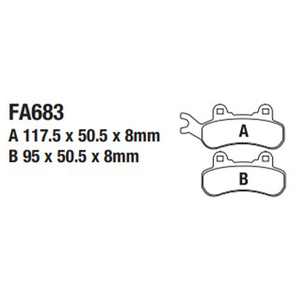 Foto 2 | Balata Para Motocicleta Fa683r Ebc