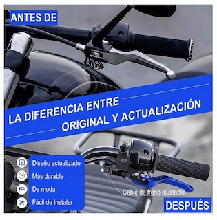 Foto 4 | Palancas de Embrague y Freno Universales 22mm Aluminio Azul