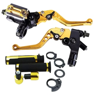 Foto 1 | Palancas De Manillar Embrague Y Freno Universales Para Moto 22mm Dorado