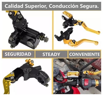 Foto 4 | Palancas De Manillar Embrague Y Freno Universales Para Moto 22mm Dorado