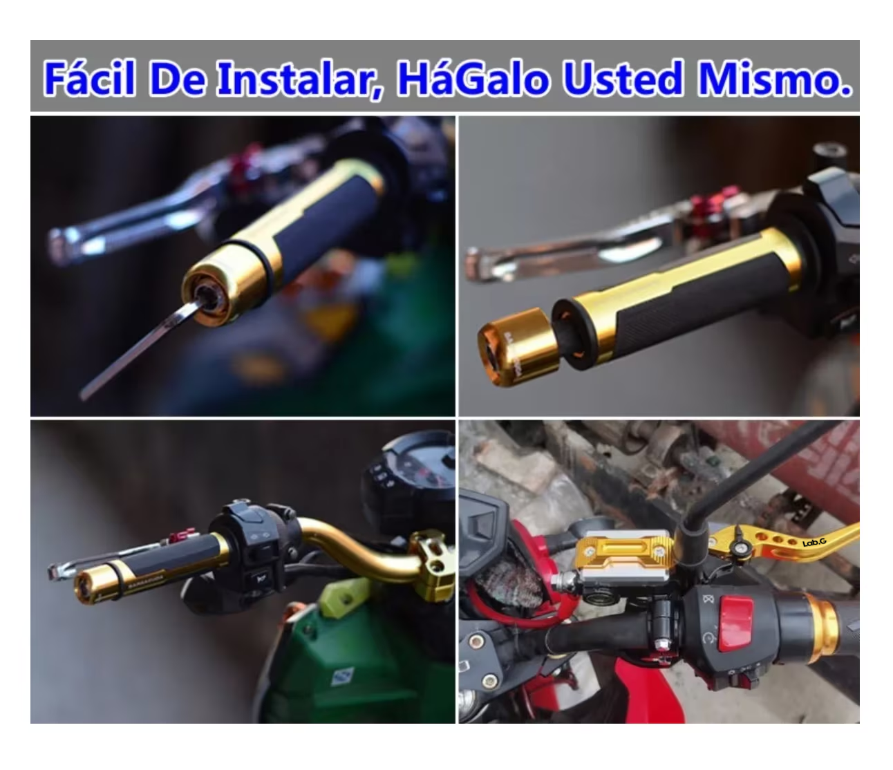 Foto 5 | Palancas De Manillar Embrague Y Freno Universales Para Moto 22mm Dorado