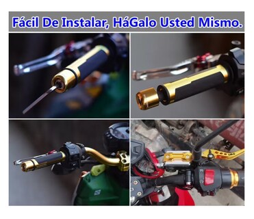 Foto 5 | Palancas De Manillar Embrague Y Freno Universales Para Moto 22mm Dorado