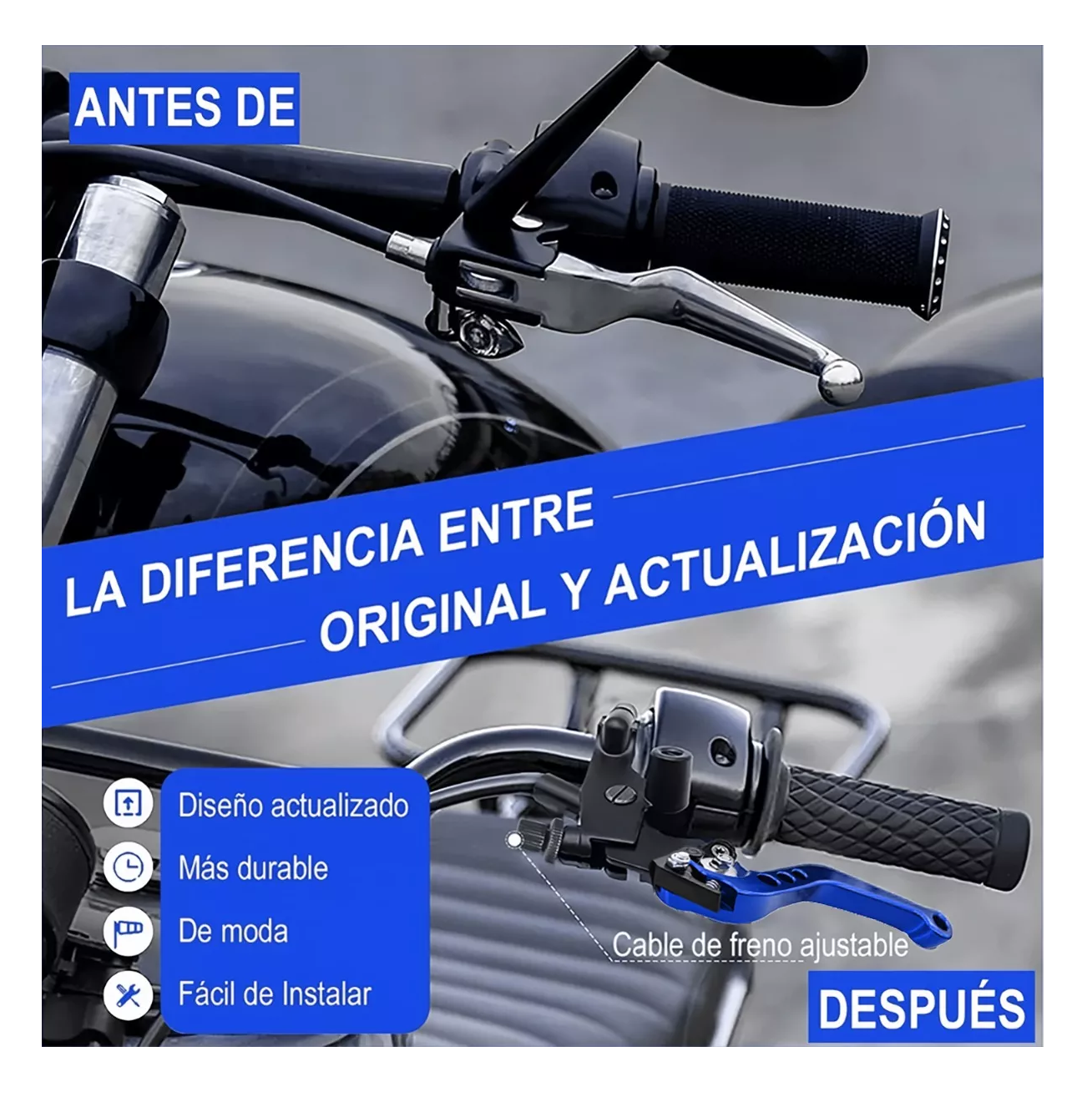 Foto 4 pulgar | Palancas De Embrague Y Freno Universales 22mm Aluminio Azul