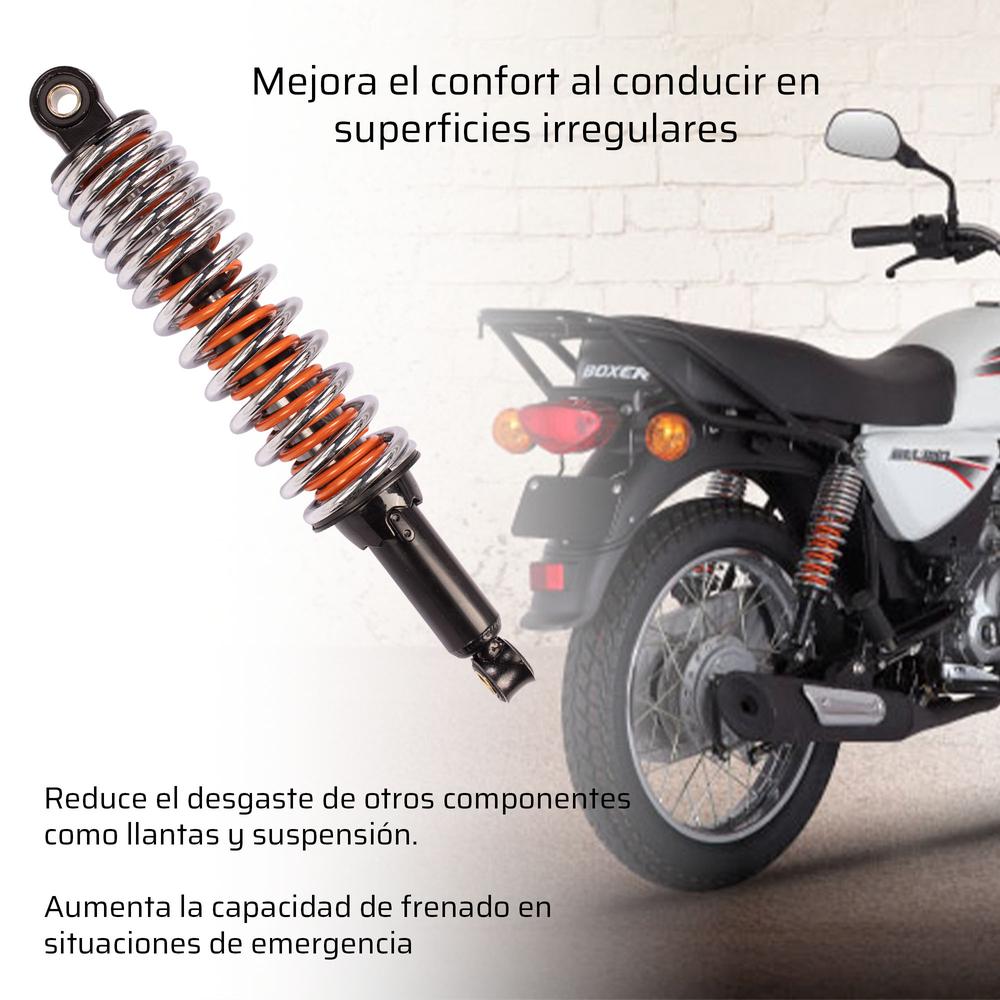 Foto 5 pulgar | Amortiguadores Traseros Para Moto Kinlley 2pz Boxer 150 Color Plata