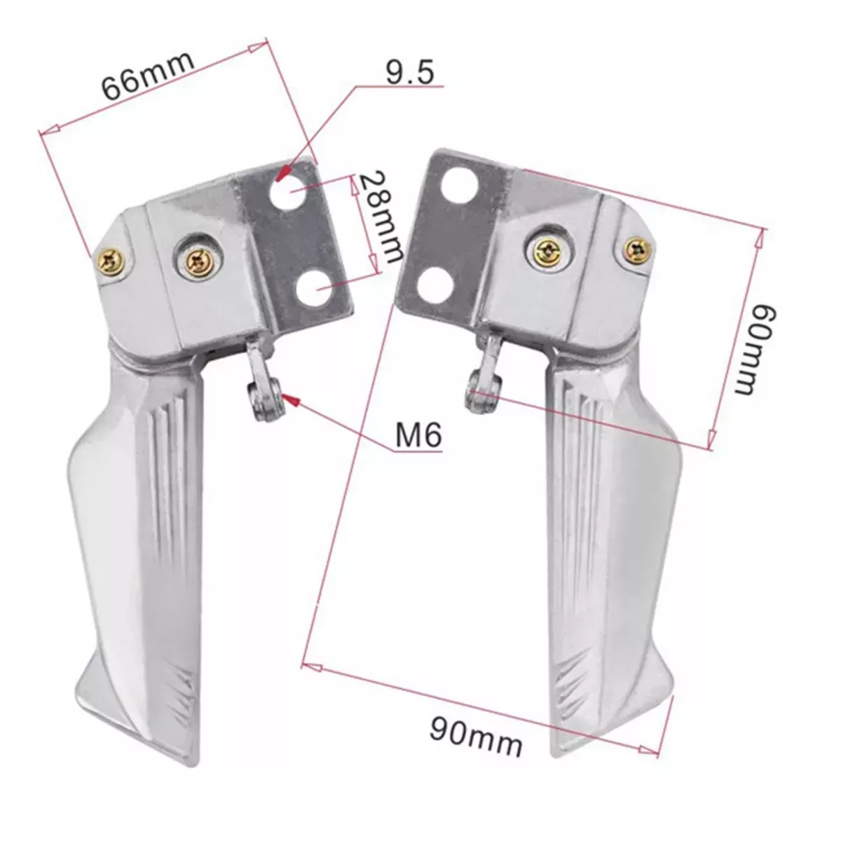 Foto 3 pulgar | Par Posapies Traseros para Italika D150 / X150d / Modena Eo Safe Imports Esi-16831 Plateados