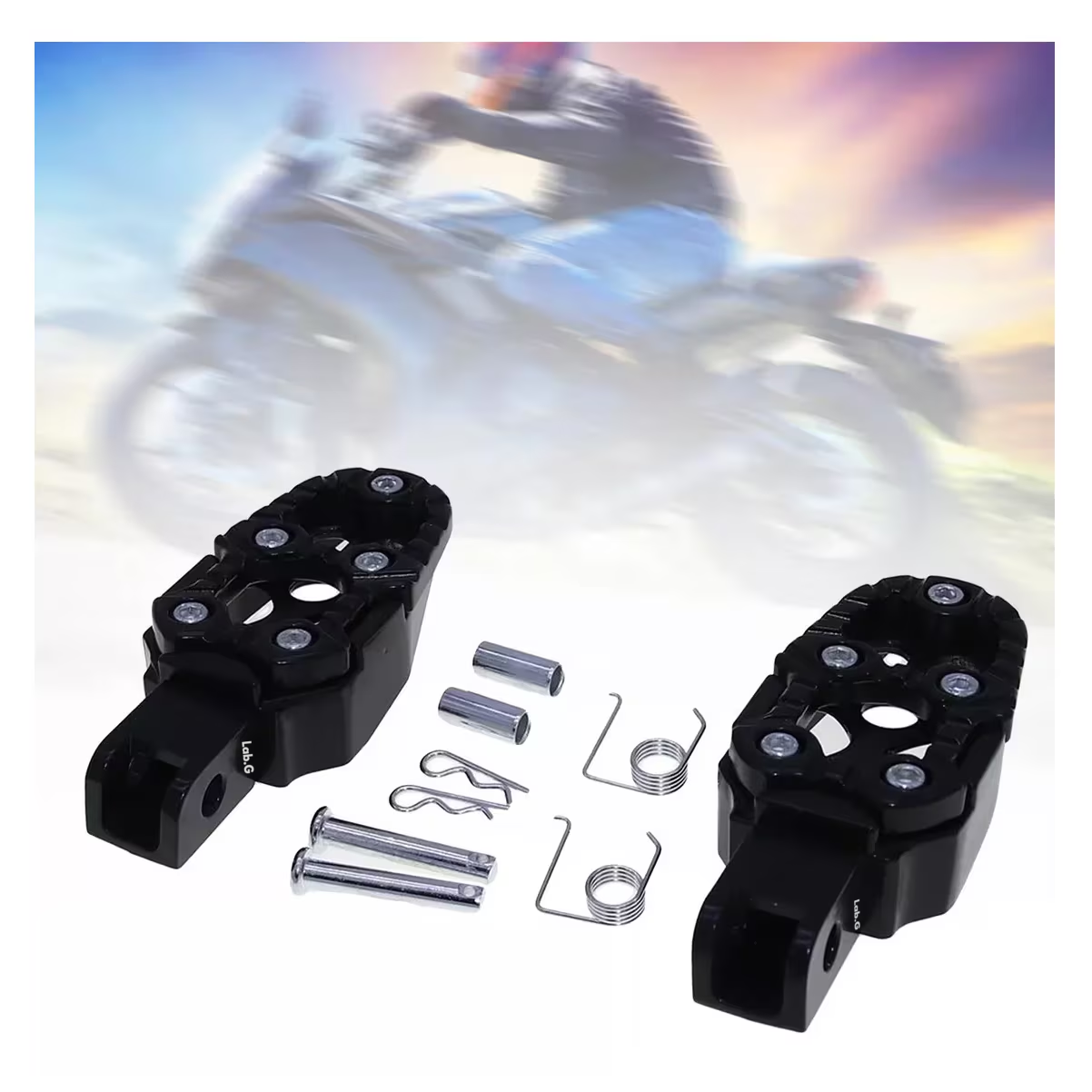 Foto 5 | Posapies Para Moto Lab.g 1 Par Refacciones, Negro