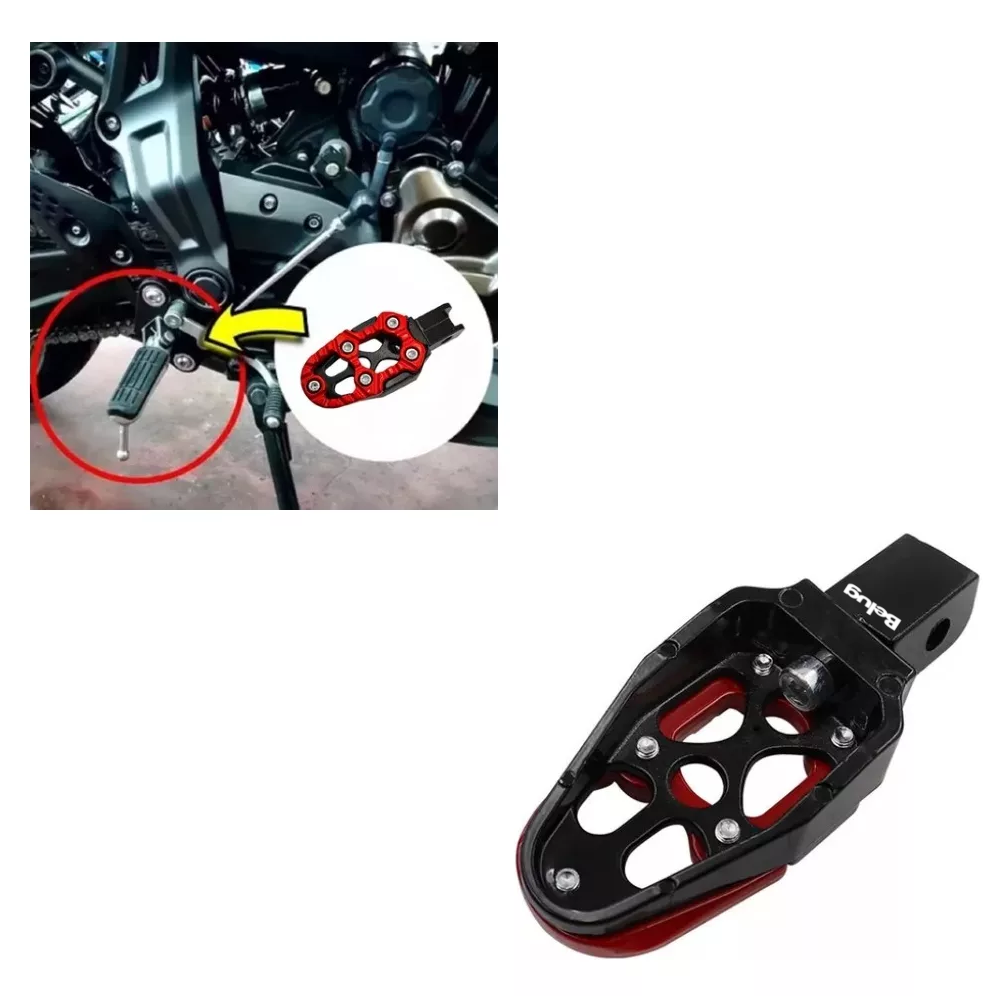 Foto 3 pulgar | Posapies Para Moto Univesales 1 Par, Belug Negro/rojo