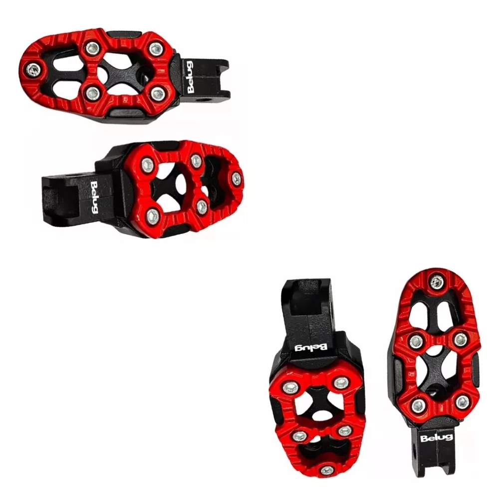 Foto 4 pulgar | Posapies Para Moto Univesales 1 Par, Belug Negro/rojo