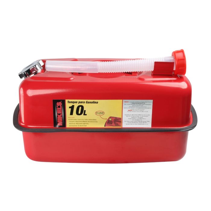 Tanque Para Gasolina Mikels Metálico color Rojo de 10 Lts