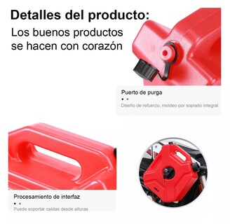 Foto 2 | Tanque de Almacenamiento de Combustible de 5 Litros Candado Rojo